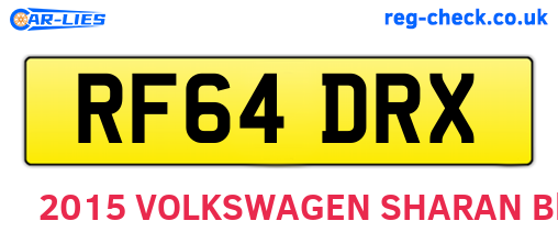 RF64DRX are the vehicle registration plates.