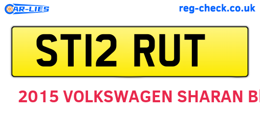 ST12RUT are the vehicle registration plates.