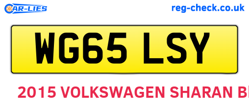 WG65LSY are the vehicle registration plates.