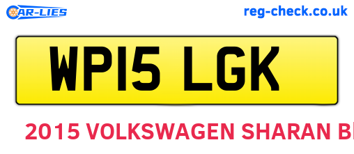 WP15LGK are the vehicle registration plates.