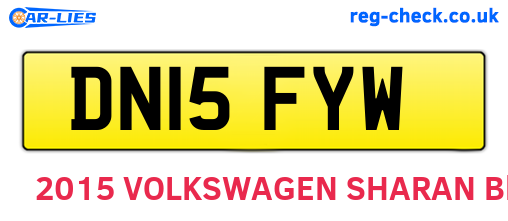 DN15FYW are the vehicle registration plates.
