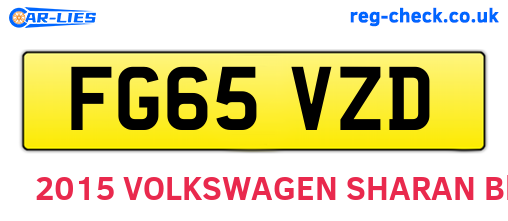 FG65VZD are the vehicle registration plates.