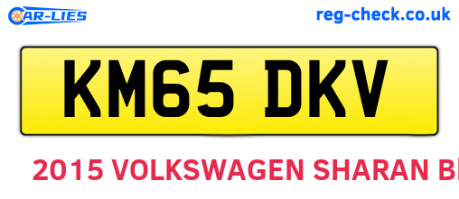 KM65DKV are the vehicle registration plates.