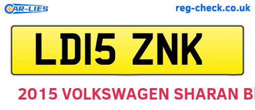 LD15ZNK are the vehicle registration plates.