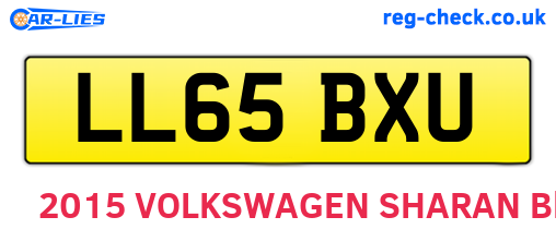 LL65BXU are the vehicle registration plates.