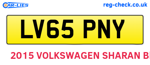 LV65PNY are the vehicle registration plates.