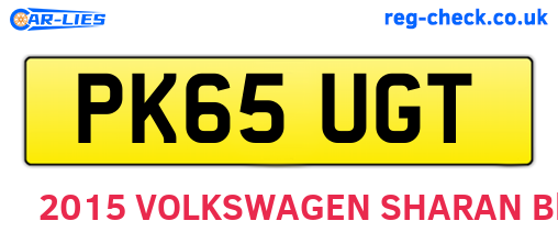 PK65UGT are the vehicle registration plates.