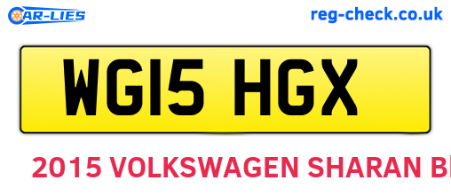 WG15HGX are the vehicle registration plates.