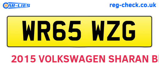 WR65WZG are the vehicle registration plates.