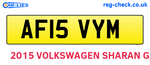 AF15VYM are the vehicle registration plates.