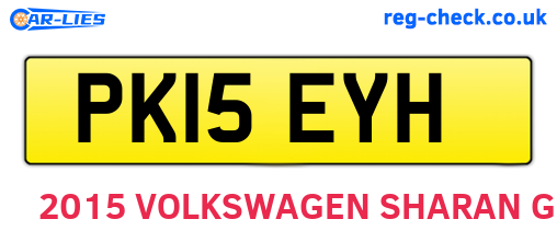 PK15EYH are the vehicle registration plates.