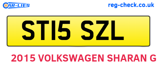 ST15SZL are the vehicle registration plates.