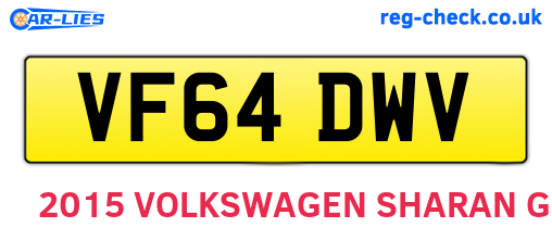 VF64DWV are the vehicle registration plates.