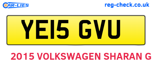 YE15GVU are the vehicle registration plates.
