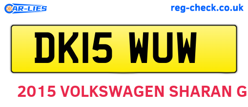 DK15WUW are the vehicle registration plates.