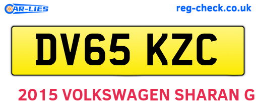 DV65KZC are the vehicle registration plates.