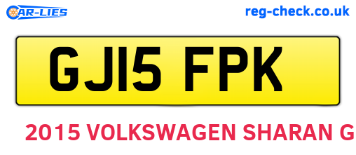 GJ15FPK are the vehicle registration plates.