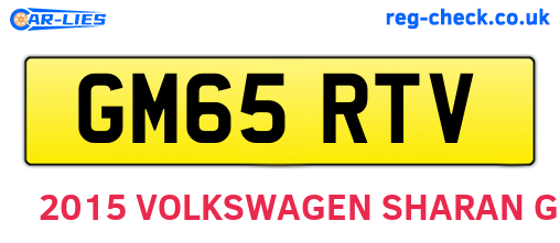 GM65RTV are the vehicle registration plates.