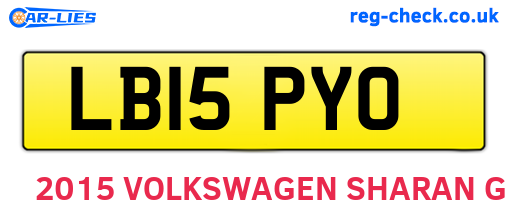 LB15PYO are the vehicle registration plates.