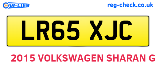 LR65XJC are the vehicle registration plates.
