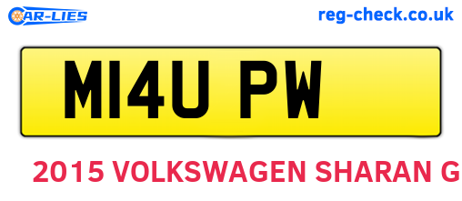 M14UPW are the vehicle registration plates.