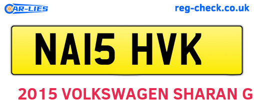 NA15HVK are the vehicle registration plates.