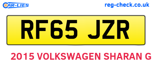 RF65JZR are the vehicle registration plates.