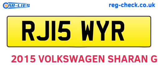 RJ15WYR are the vehicle registration plates.