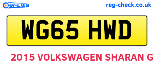 WG65HWD are the vehicle registration plates.