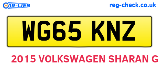 WG65KNZ are the vehicle registration plates.