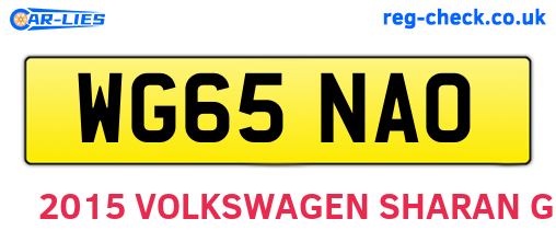 WG65NAO are the vehicle registration plates.