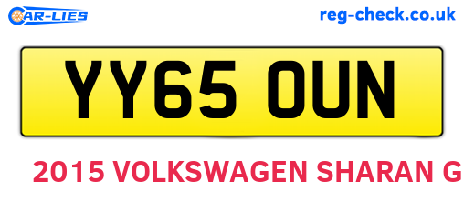 YY65OUN are the vehicle registration plates.