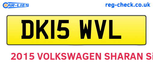 DK15WVL are the vehicle registration plates.