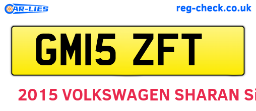 GM15ZFT are the vehicle registration plates.