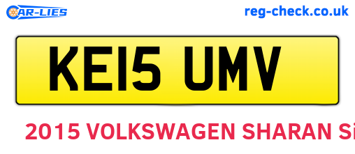 KE15UMV are the vehicle registration plates.