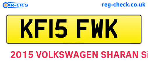 KF15FWK are the vehicle registration plates.