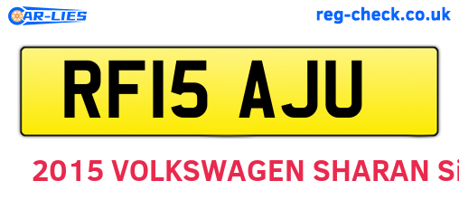 RF15AJU are the vehicle registration plates.