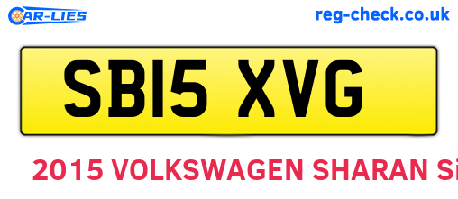 SB15XVG are the vehicle registration plates.