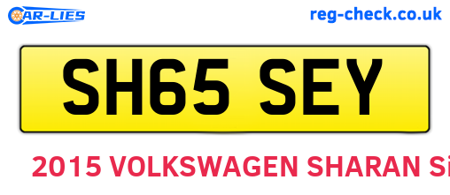 SH65SEY are the vehicle registration plates.