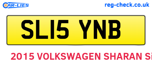 SL15YNB are the vehicle registration plates.