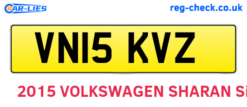 VN15KVZ are the vehicle registration plates.