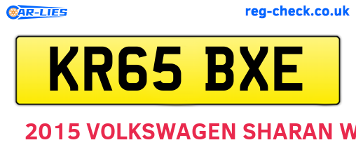 KR65BXE are the vehicle registration plates.