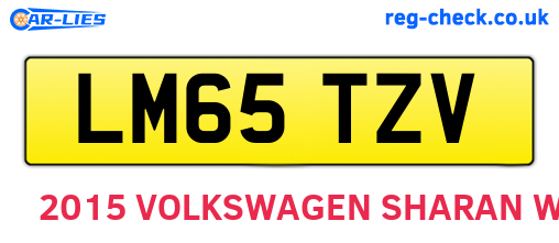 LM65TZV are the vehicle registration plates.