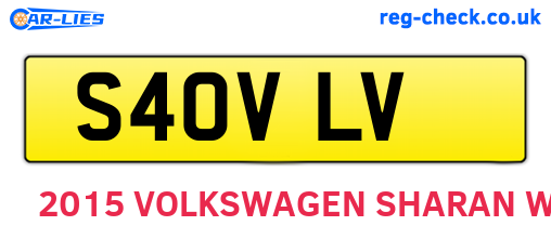 S40VLV are the vehicle registration plates.
