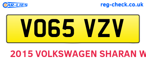 VO65VZV are the vehicle registration plates.