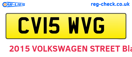 CV15WVG are the vehicle registration plates.