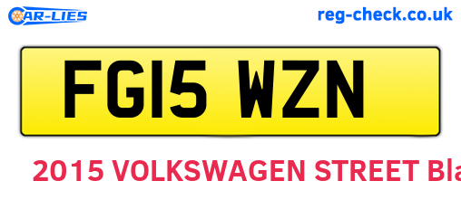 FG15WZN are the vehicle registration plates.