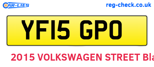 YF15GPO are the vehicle registration plates.
