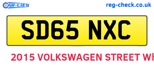 SD65NXC are the vehicle registration plates.