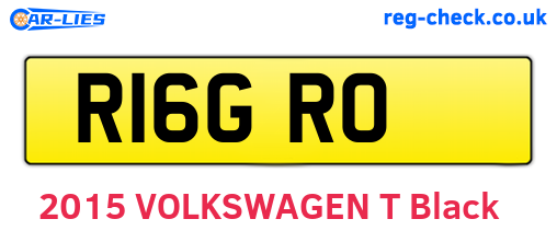 R16GRO are the vehicle registration plates.